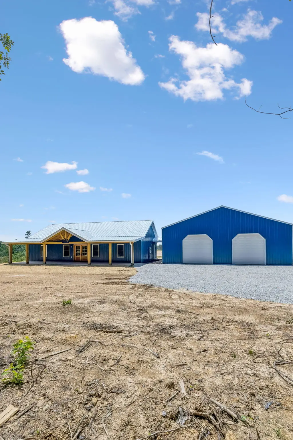Exterior vertical at 1855 Linden Hwy, a barndominium in Hohenwald, Tennessee