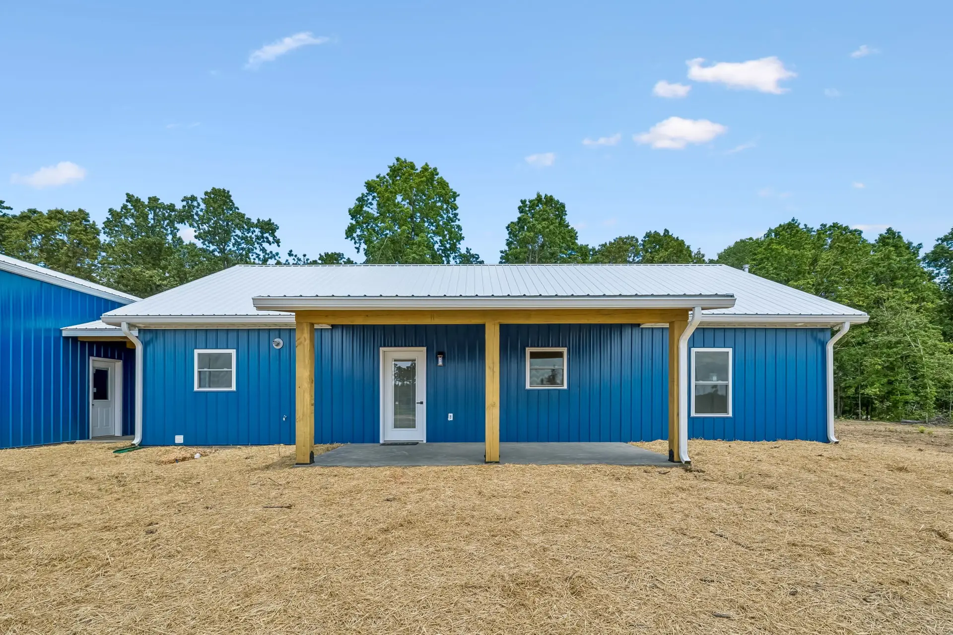 Rear exterior at 1855 Linden Hwy, a barndominium in Hohenwald, Tennessee