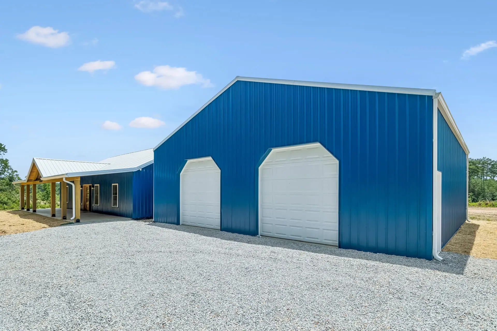 Shop exteriror at 1855 Linden Hwy, a barndominium in Hohenwald, Tennessee