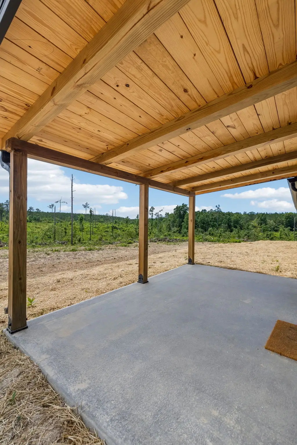 Back porch vertical at 1919 Linden Hwy, a barndominium in Hohenwald, Tennessee