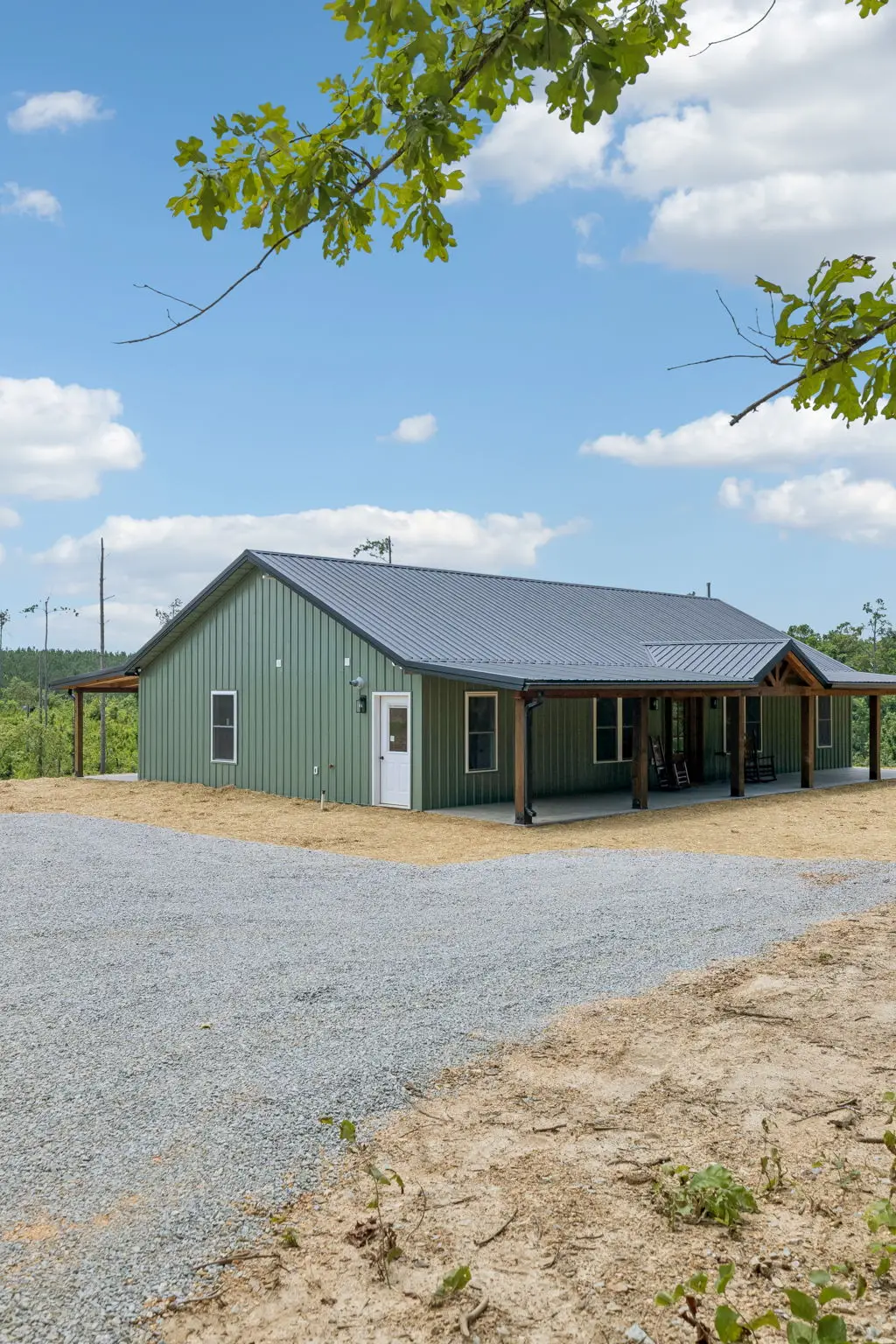 Driveway vertical at 1919 Linden Hwy, a barndominium in Hohenwald, Tennessee