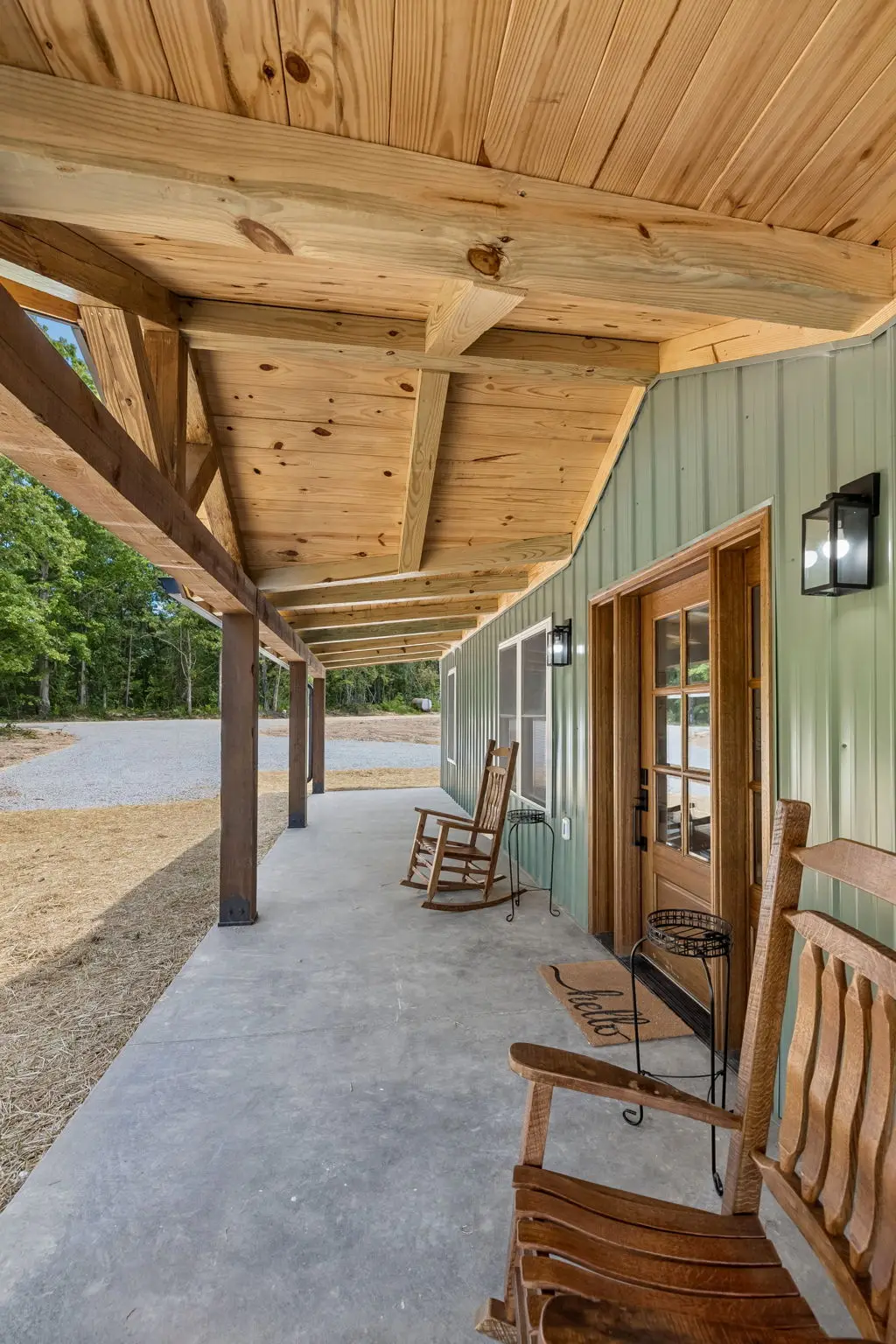 Front door vertical at 1919 Linden Hwy, a barndominium in Hohenwald, Tennessee