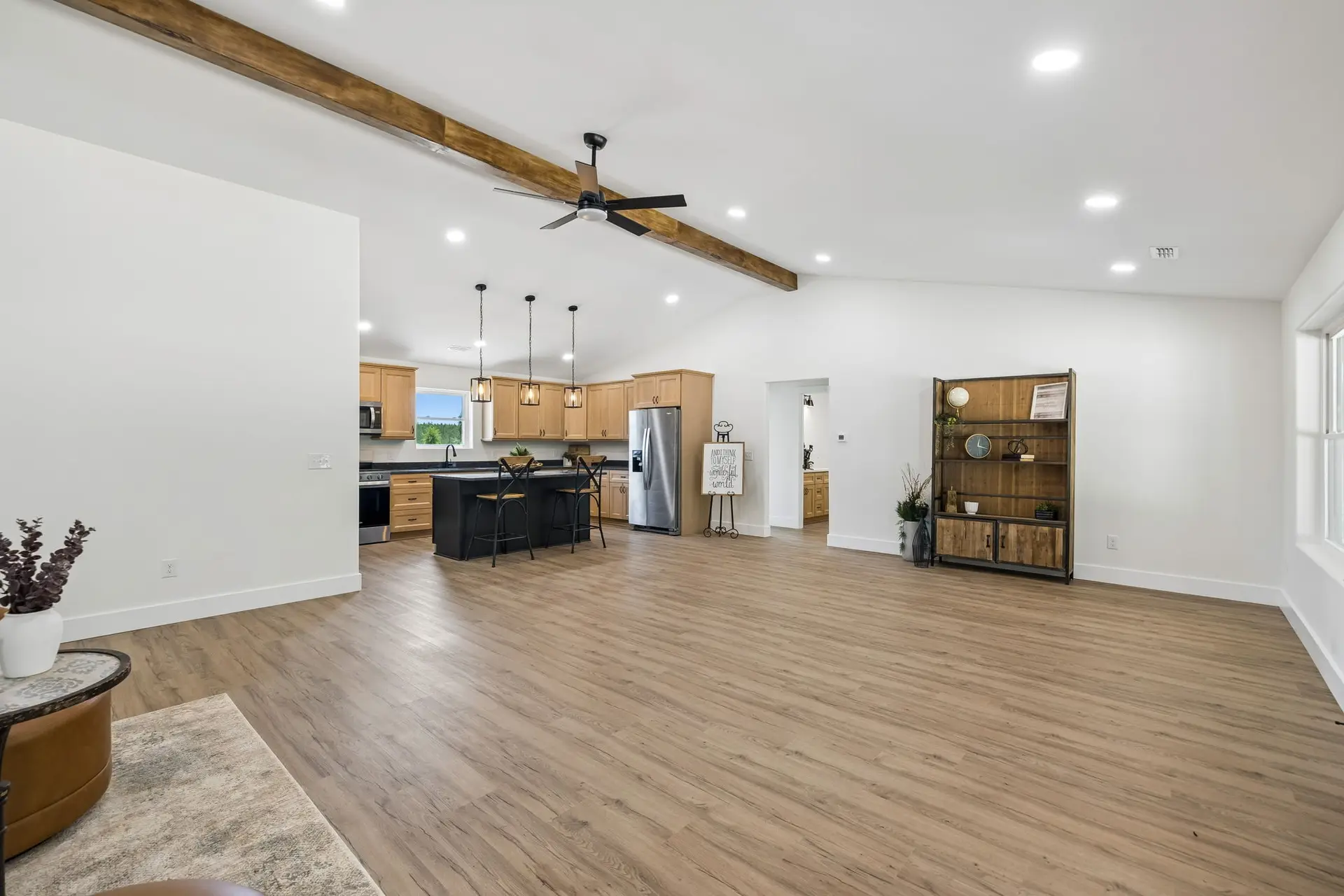 Living room at 1919 Linden Hwy, a barndominium in Hohenwald, Tennessee