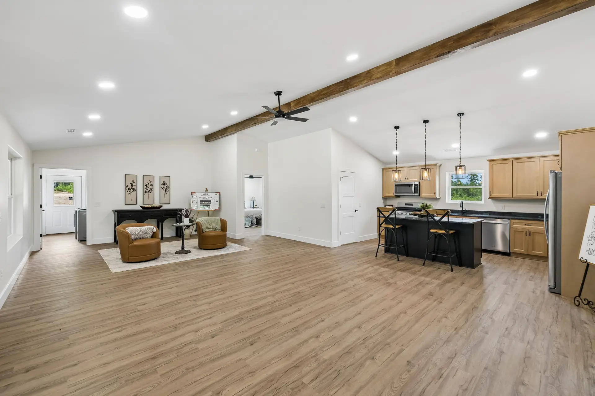 Living room at 1919 Linden Hwy, a barndominium in Hohenwald, Tennessee