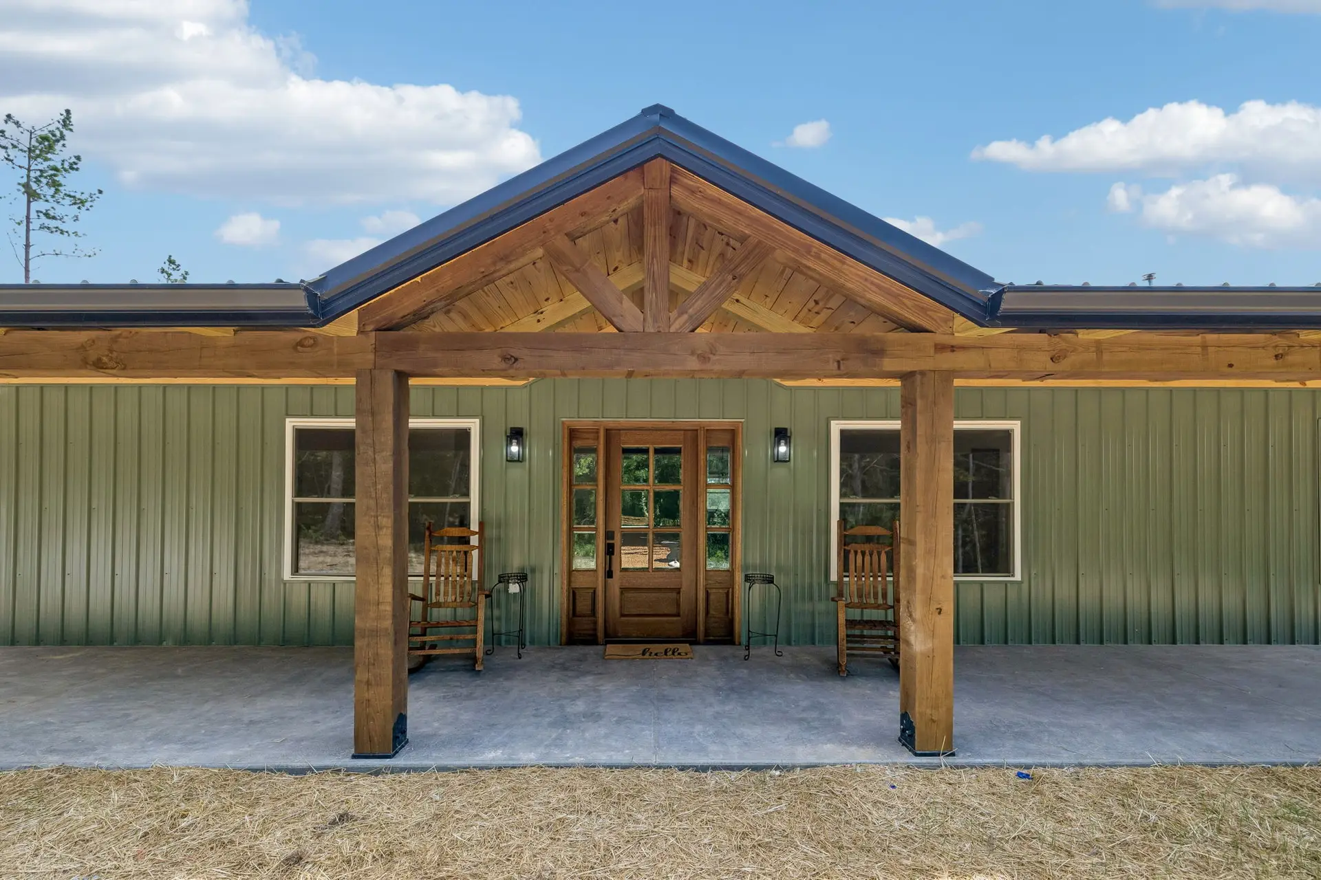 Main entrance at 1919 Linden Hwy, a barndominium in Hohenwald, Tennessee