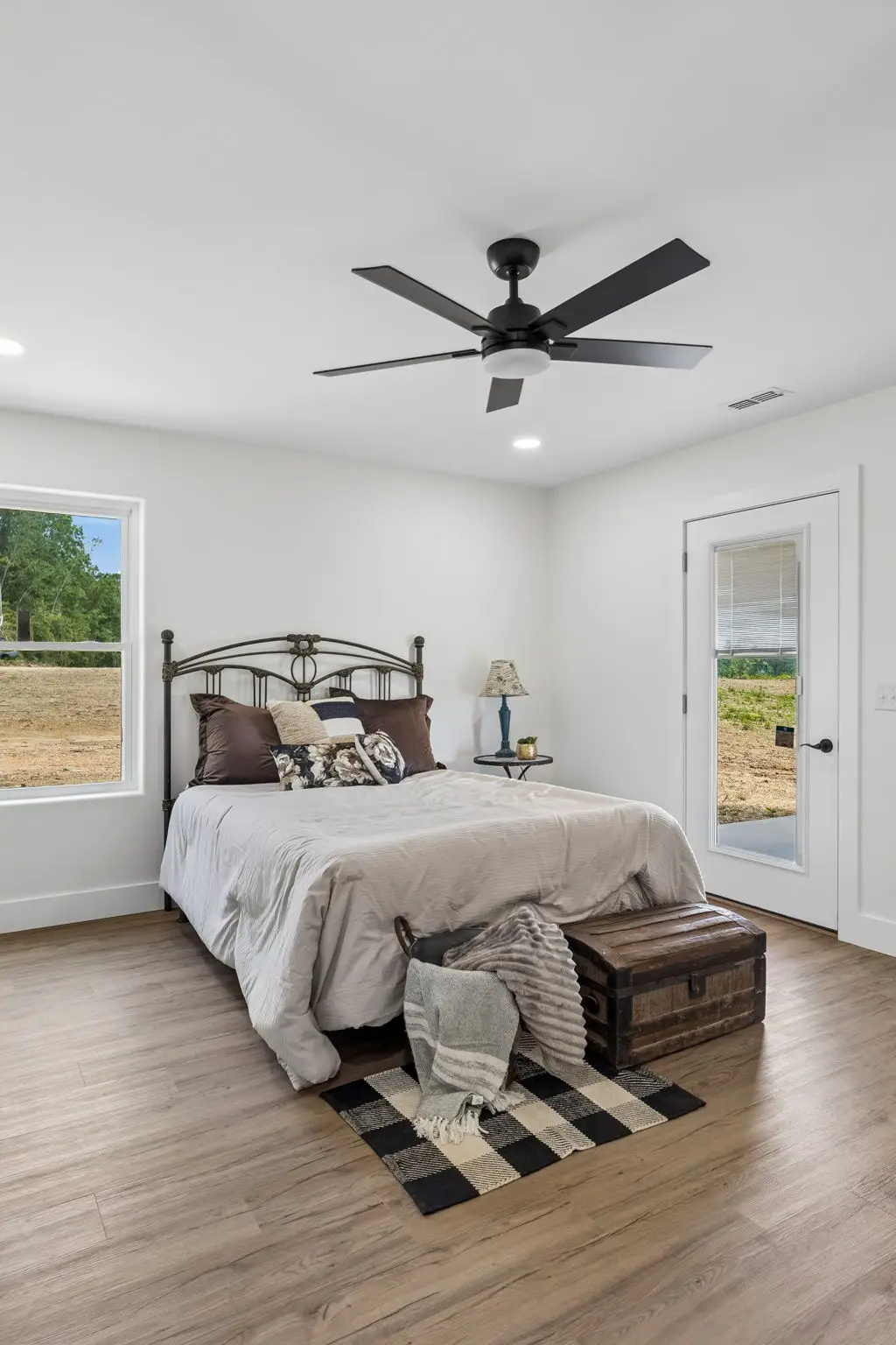 Master bedroom vertical at 1919 Linden Hwy, a barndominium in Hohenwald, Tennessee