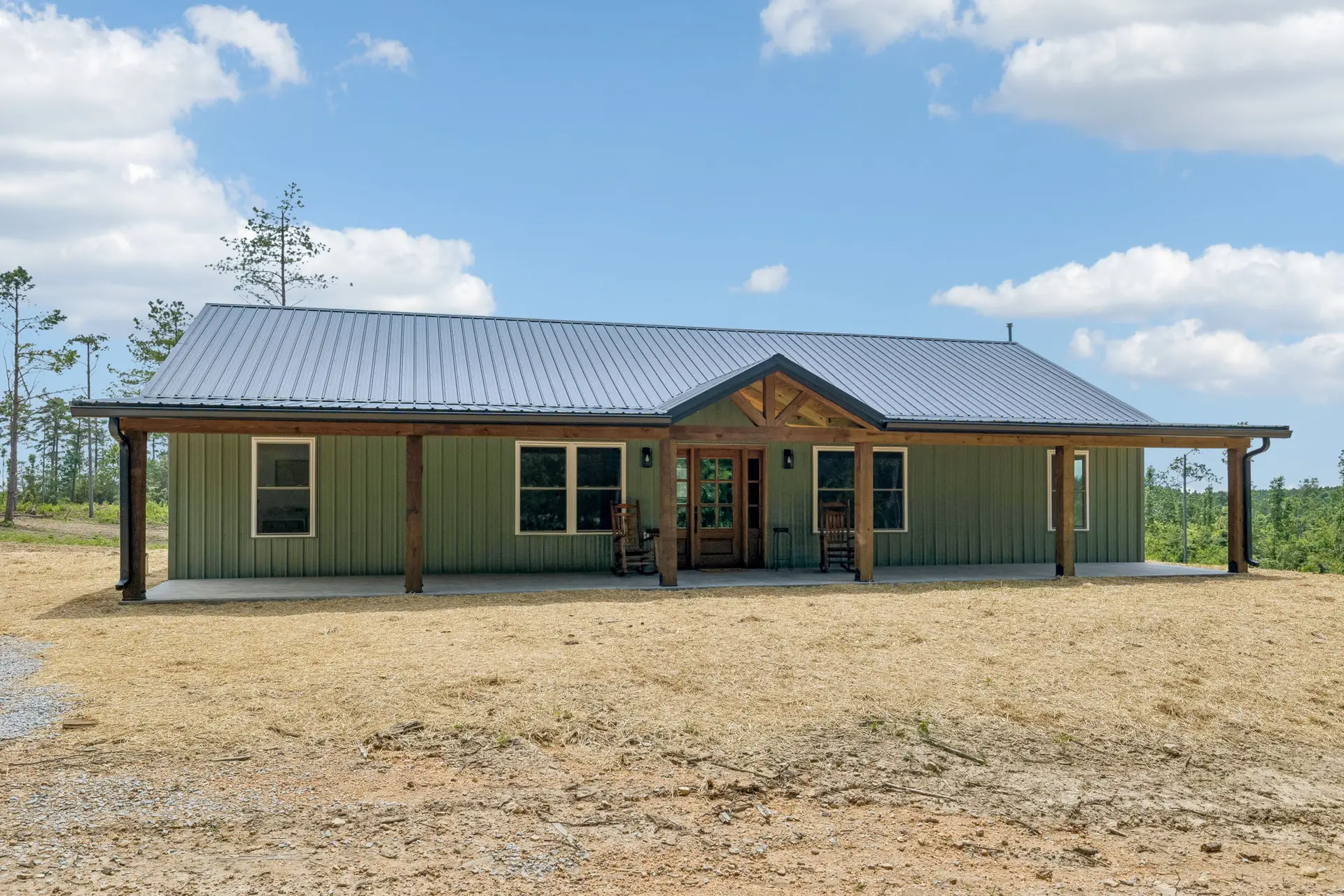 Primary front exterior at 1919 Linden Hwy, a barndominium in Hohenwald, Tennessee