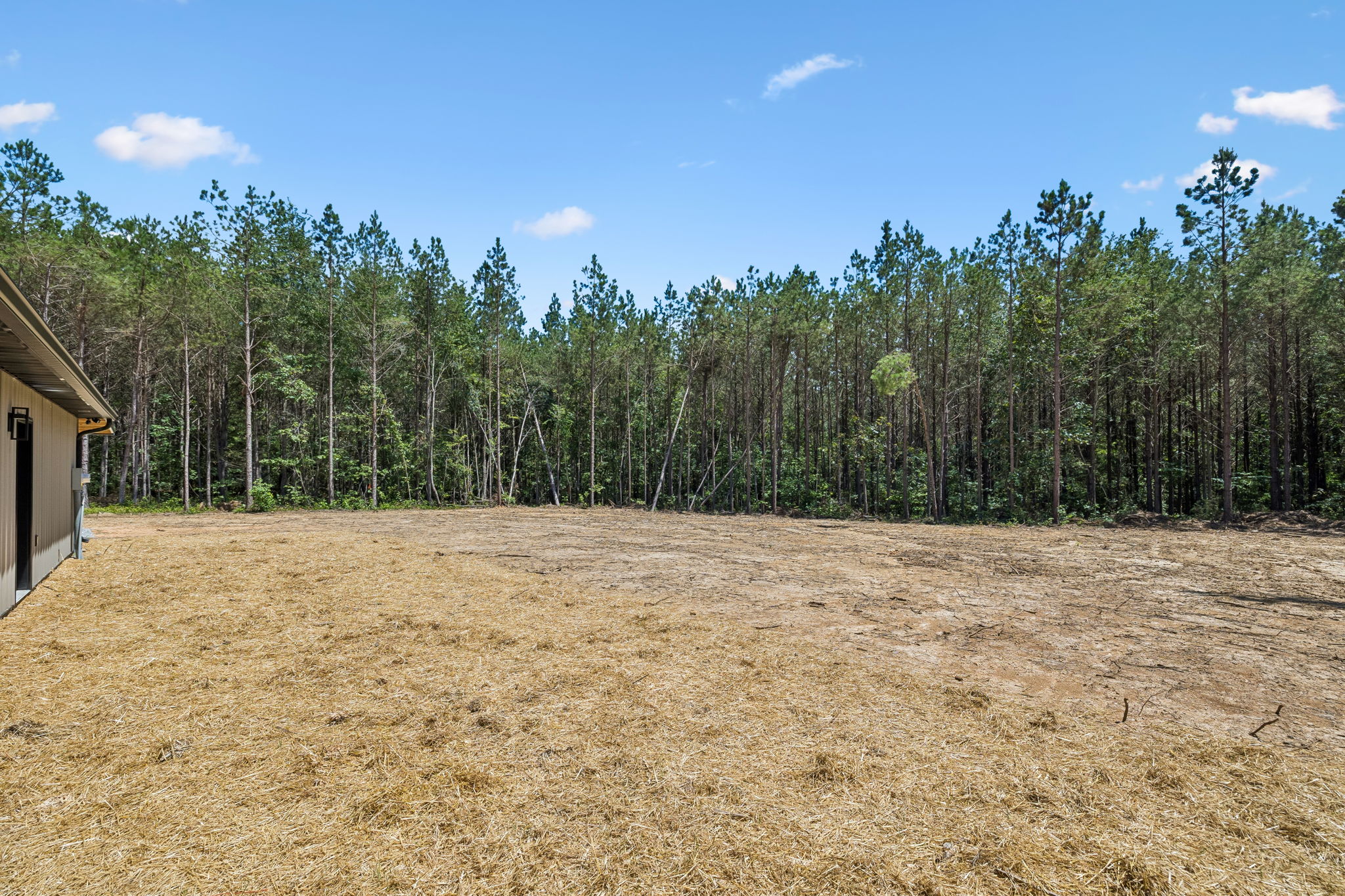 Backyard at 1975 Linden Hwy, a barndominium in Hohenwald, Tennessee