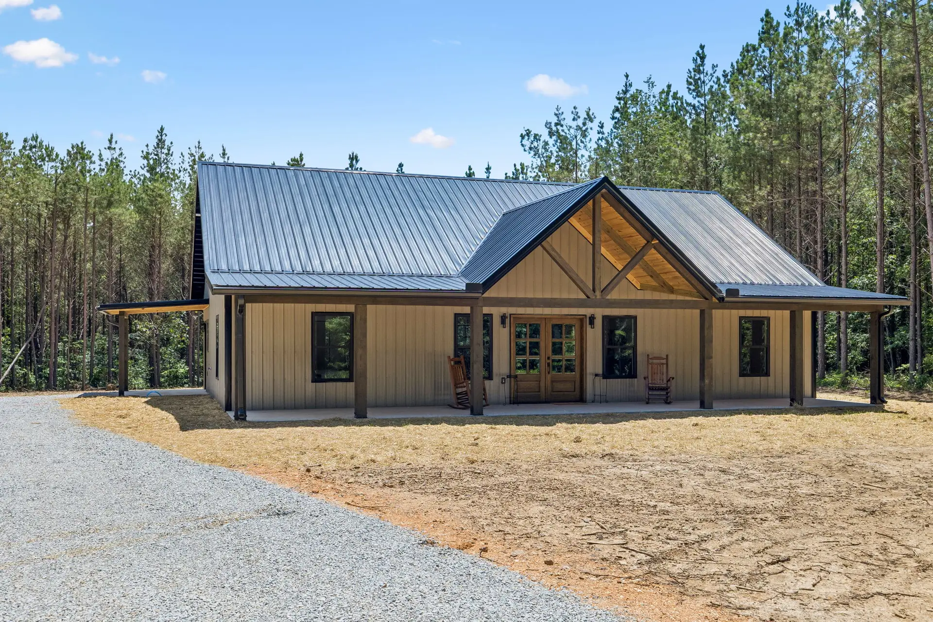 Exterior side view at 1975 Linden Hwy, a barndominium in Hohenwald, Tennessee