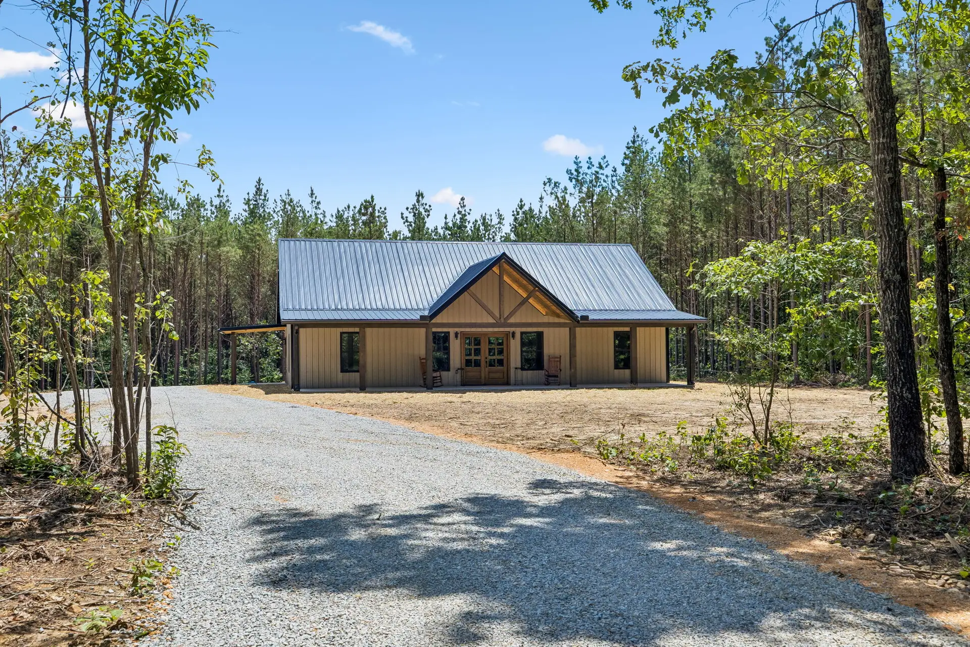 Front exterior at 1975 Linden Hwy, a barndominium in Hohenwald, Tennessee