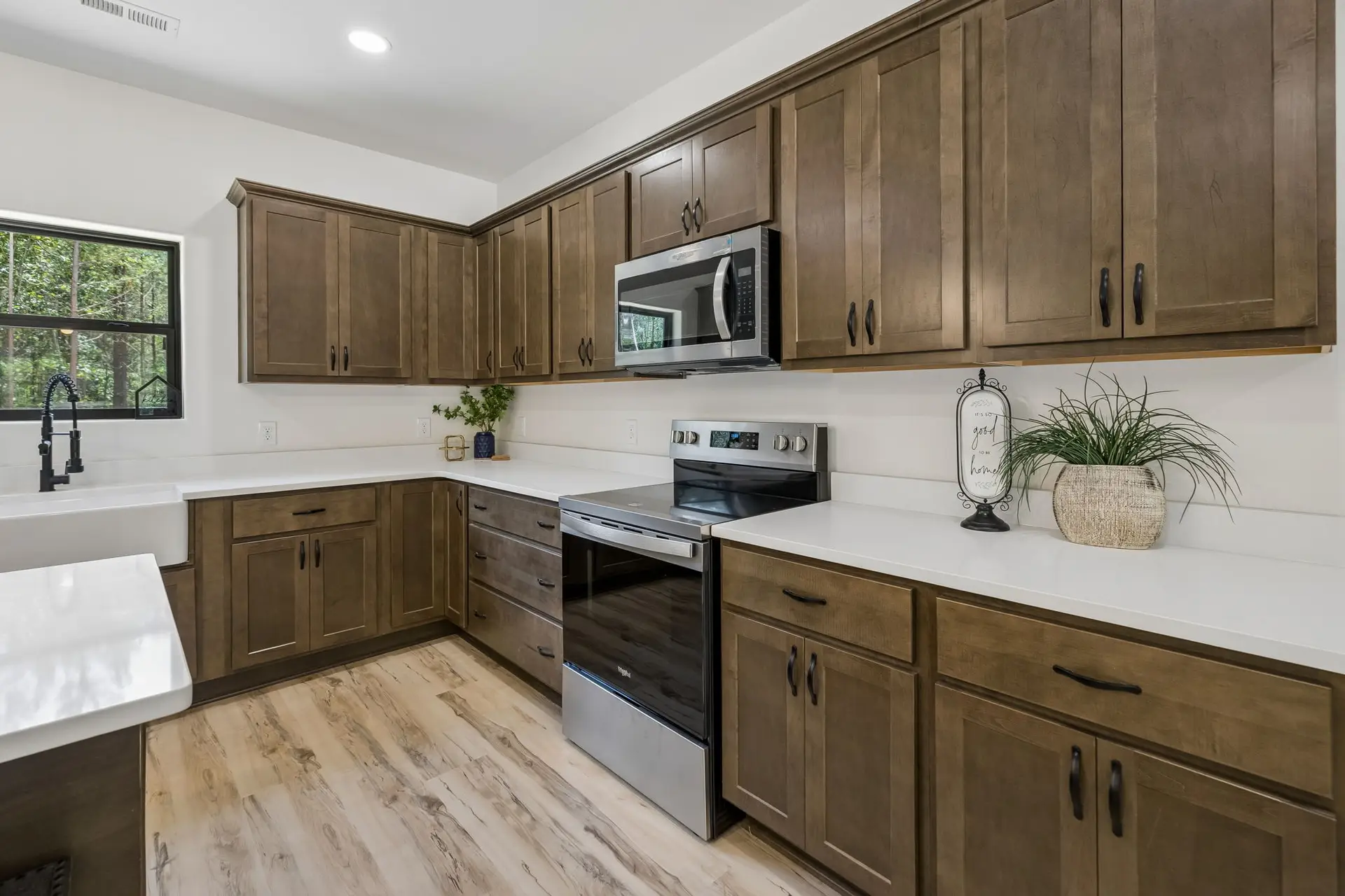 Kitchen at 1975 Linden Hwy, a barndominium in Hohenwald, Tennessee