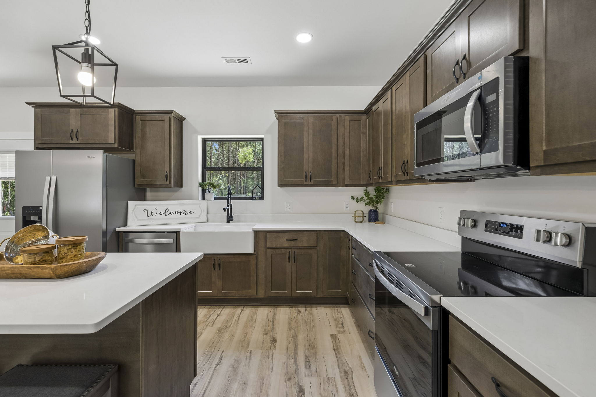 Kitchen at 1975 Linden Hwy, a barndominium in Hohenwald, Tennessee