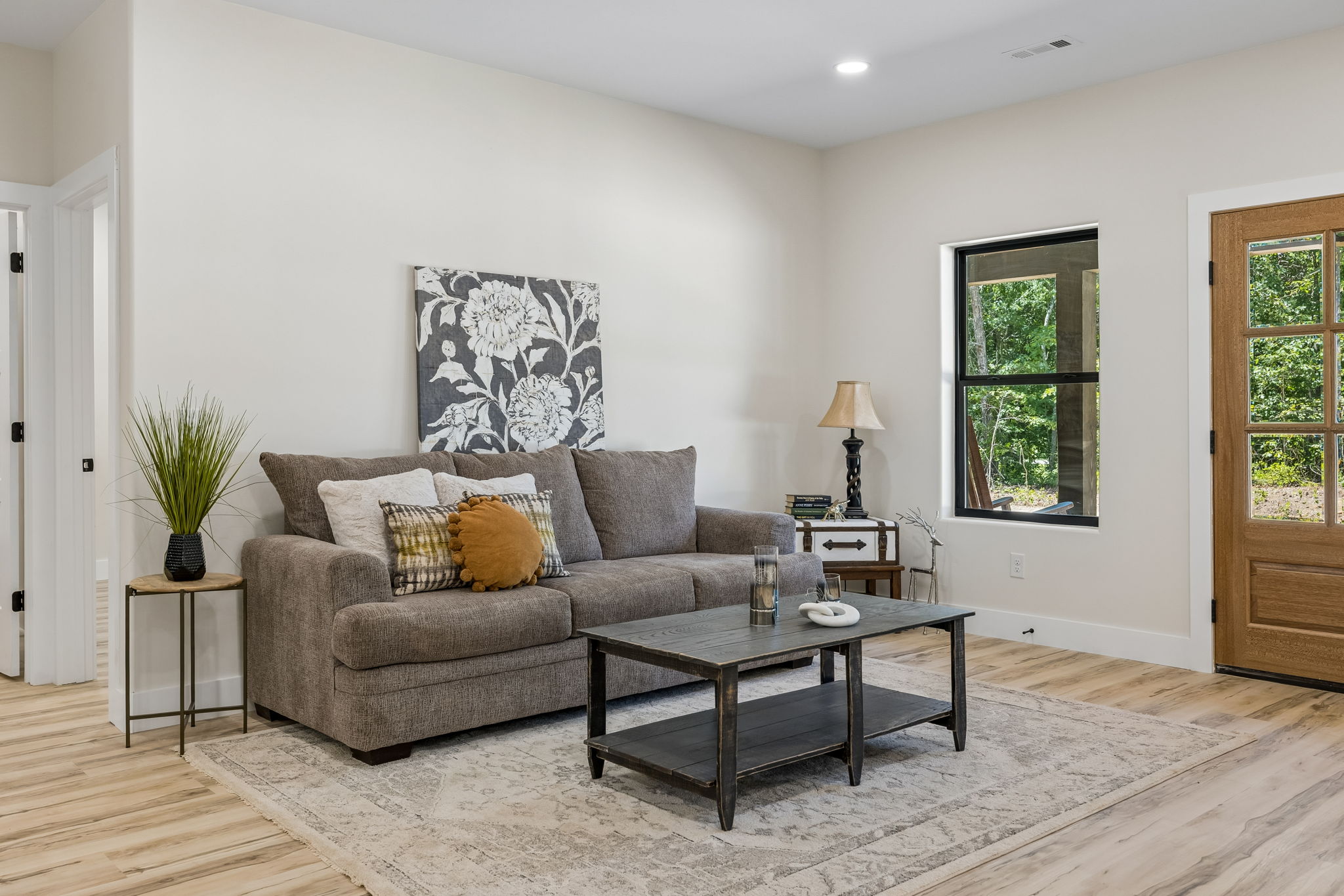Living room at 1975 Linden Hwy, a barndominium in Hohenwald, Tennessee
