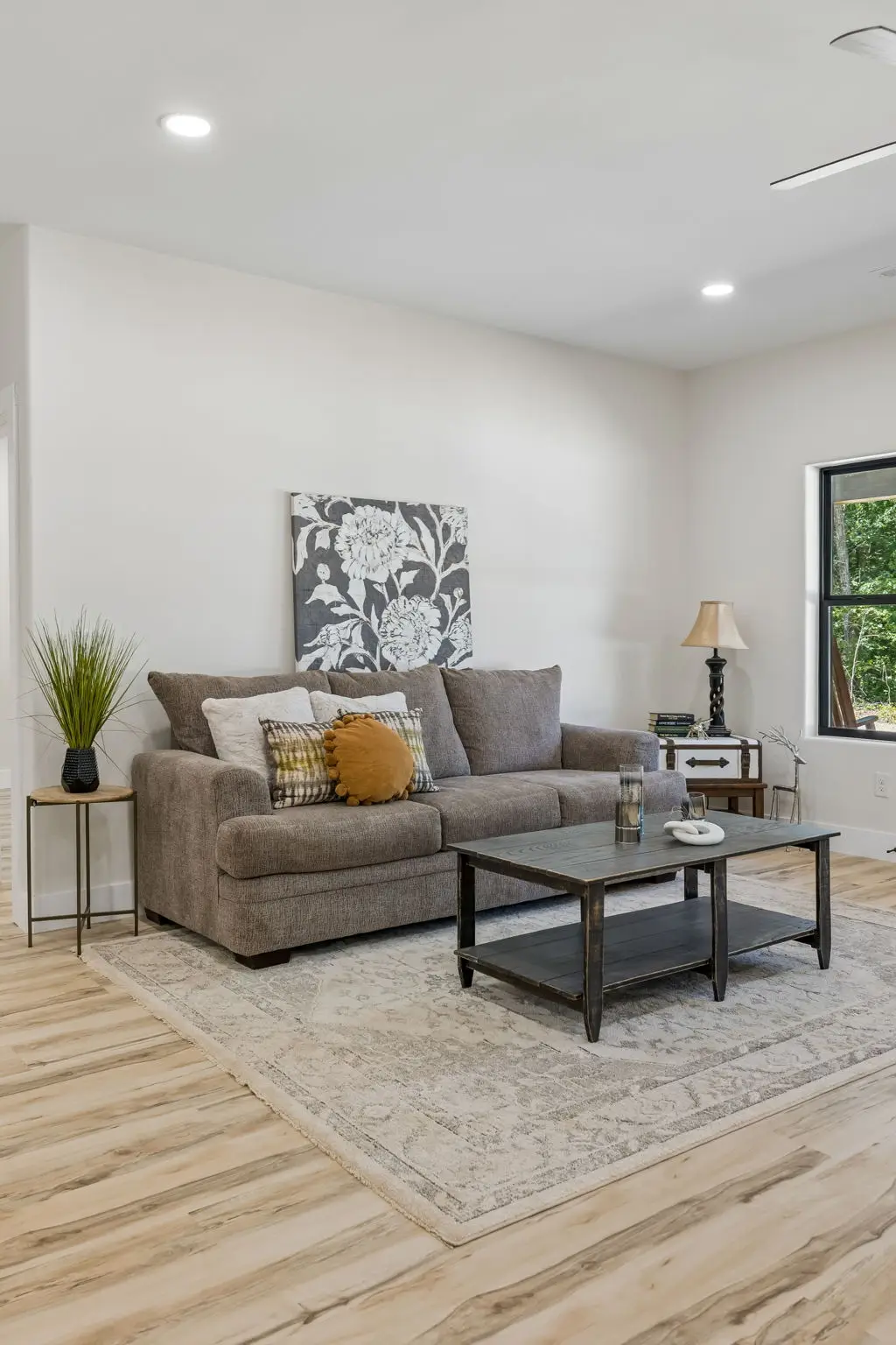 Living room vertical at 1975 Linden Hwy, a barndominium in Hohenwald, Tennessee
